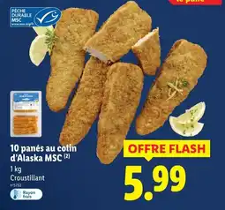 Lidl MSC 10 panés au colin d'Alaska MSC offre