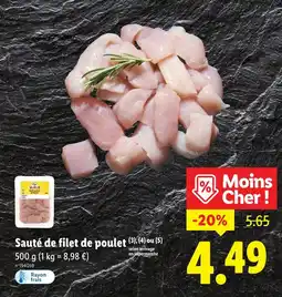 Lidl Sauté de filet de poulet offre