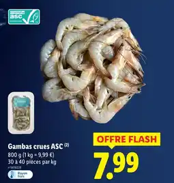 Lidl ASC Gambas crues offre