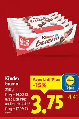 Lidl Kinder Bueno offre