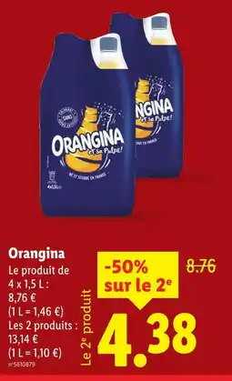 Lidl Orangina et sa pulpe offre