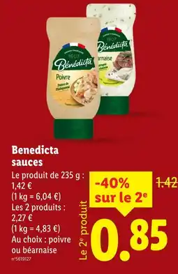 Lidl BENEDICTA Sauces offre