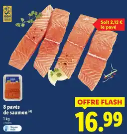 Lidl 8 pavés de saumon offre