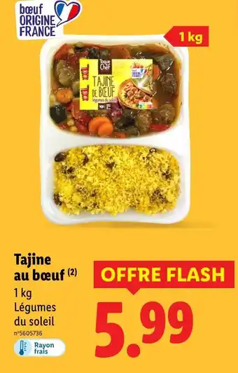 Lidl Tajine au bœuf offre