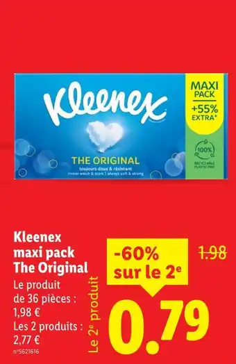 Lidl KLEENEX Maxi pack the original offre
