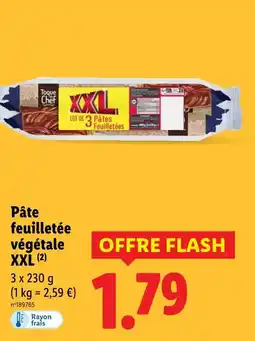 Lidl Toque du chef Pâte feuilletée végétale XXL offre