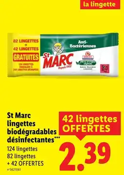 Lidl ST MARC Lingettes antibactériennes offre