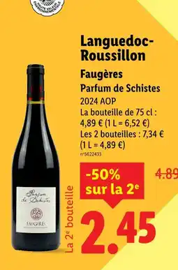 Lidl PARFUM DE SCHISTES Languedoc-roussillon offre