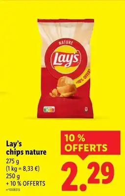 Lidl Lay's chips nature offre