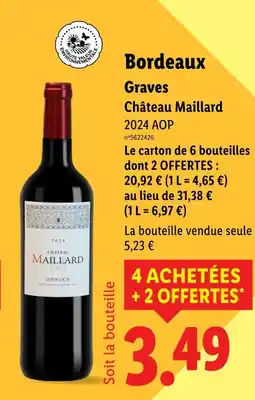 Lidl Château Maillard Bordeaux offre