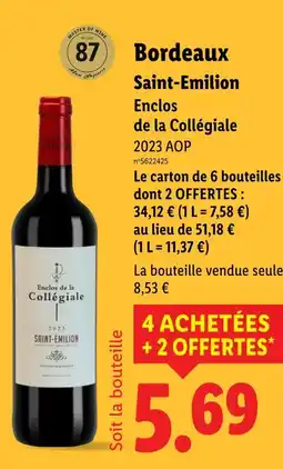 Lidl Bordeaux Saint-Emilion offre
