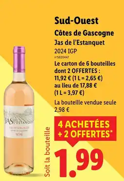 Lidl JAS DE L'ESTANQUET Sud-ouest côtes de gascogne offre