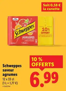 Lidl SCHEPPES saveur agrumes offre