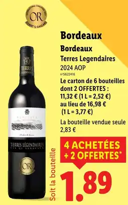 Lidl Bordeaux Terres Legendaires offre