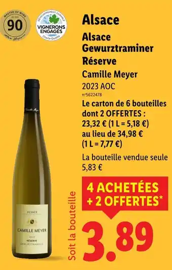 Lidl CAMILLE MEYER Alsace offre