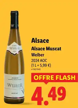 Lidl WEIBER Alsace muscat offre