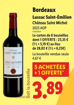 Lidl CHATEAU SAINT MICHEL Lussac Saint-Émilion offre