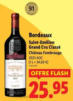 Lidl CHATEAU FOMBRAUGE Bordeaux offre