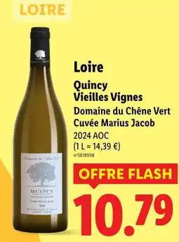 Lidl Quincy vieilles vignes cuvée marius jacob offre