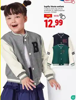 Lidl LUPILU Veste enfant offre