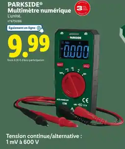 Lidl PARKSIDE Multimètre numérique offre