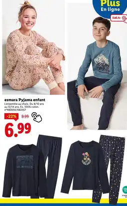 Lidl ESMARA Pyjama enfant offre