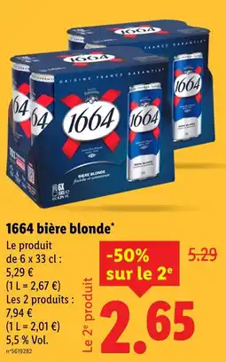 Lidl 1664 Bière blonde offre