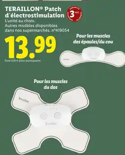 Lidl TERRAILLON Patch d'électrostimulation offre