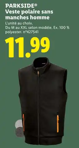 Lidl PARKSIDE Veste polaire sans manches homme offre
