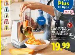 Lidl SILVERCREST Râpe à légumes électrique 5 en 1 kitchen tools offre