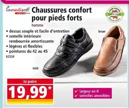 Norma Samedisoft Chaussures confort pour pieds forts homme offre