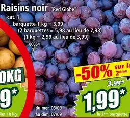 Norma Raisins noir 'Red Globe' offre