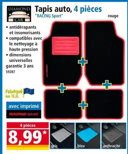 Norma DIAMOND CAR Tapis auto, 4 pièces offre