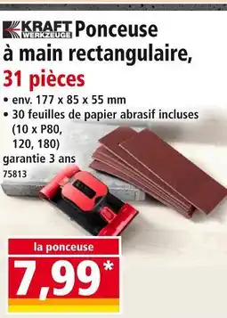 Norma KRAFT WERKZEUGE Ponceuse à main rectangulaire offre