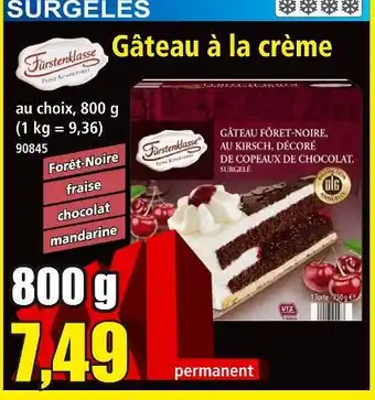Norma Fürstenklasse Gâteau à la crème offre