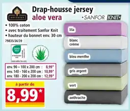 Norma DREAMTEX Drap-housse jersey aloe vera offre
