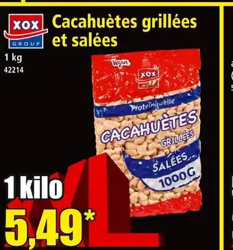 Norma XOX GROUP Cacahuètes grillées et salées offre