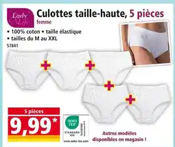 Norma LADY LIFE Culottes taille-haute, 5 pièces femme offre