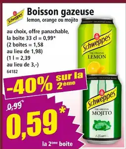 Norma SCHWEPPES Boisson gazeuse lemon offre
