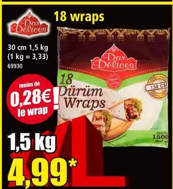 Norma DAN DELICES 18 wraps offre