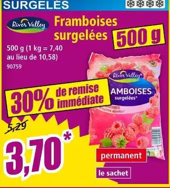 Norma RIVER VALLEY Framboises surgelées offre