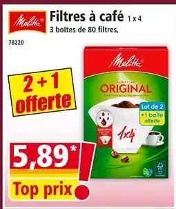 Norma MELITTA Filtres à café 1 x 4 offre