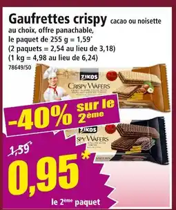 Norma Zikos Gaufrettes crispy offre