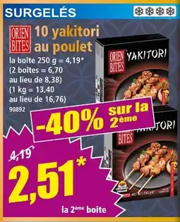 Norma ORIEN BITES Yakitori au poulet offre