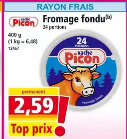 Norma vache Picon Fromage fondu offre
