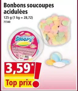 Norma SCOOBY Bonbons soucoupes acidulées offre
