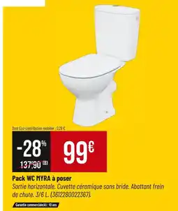 Bricorama MYRA Pack wc myra à poser offre