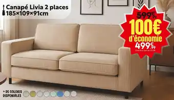 Maxi Bazar Canapé Livia 2 places offre