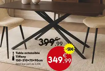 Maxi Bazar Table extensible Tiffany offre