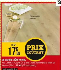 Bricorama Sol stratifié CHÊNE NATURE offre